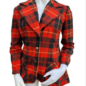 Vintage Pins and Needles‎ plaid blazer 8-10
